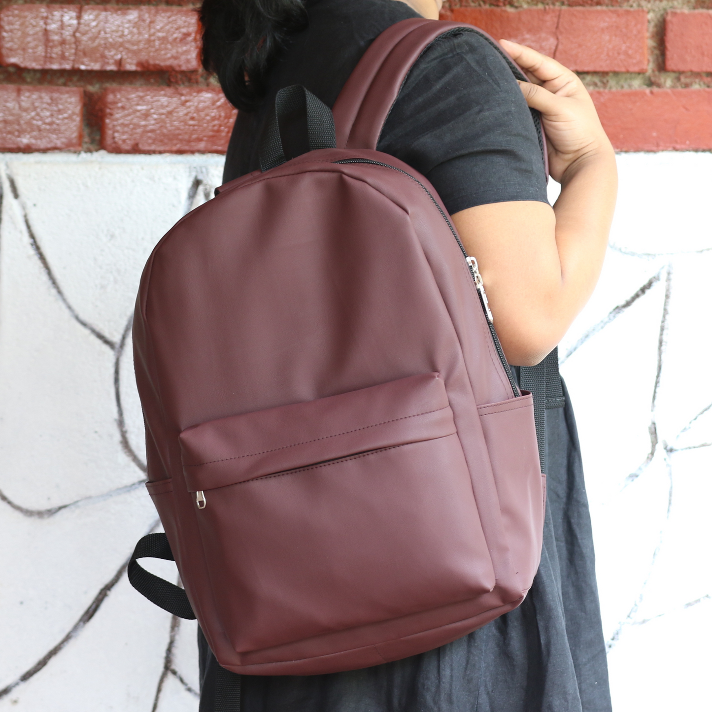 CBP08 – Synthetic Leather Simple Casual Backpack