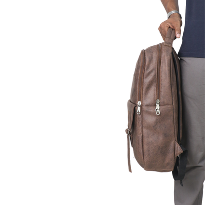 BP49 – Synthetic Leather Laptop Backpack