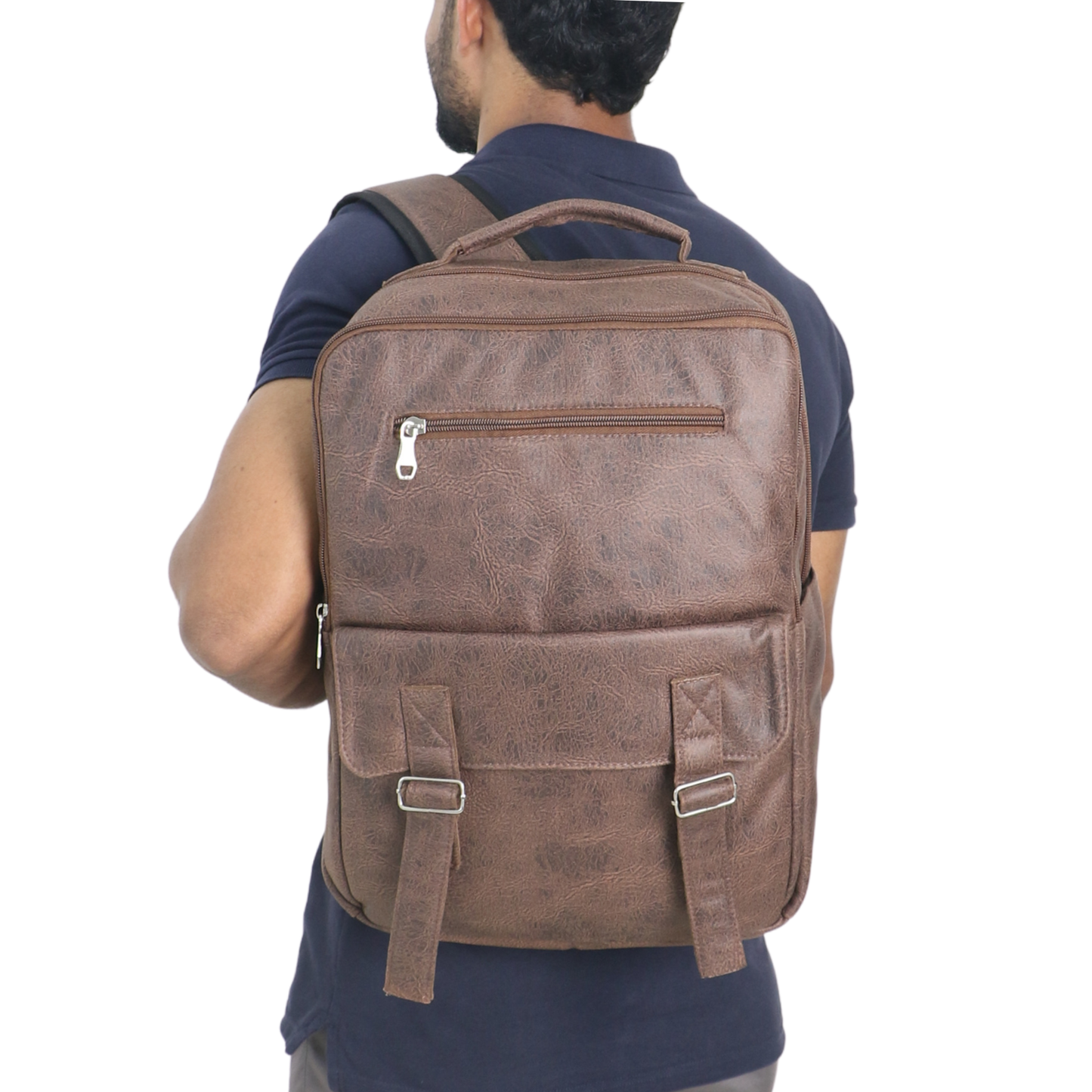 BP49 – Synthetic Leather Laptop Backpack