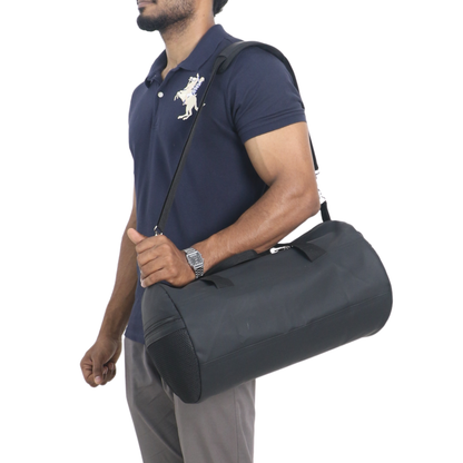 TBG05 – Synthetic Leather Duffel Bag with Side Pockets