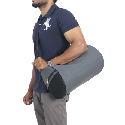 TBG05 – Synthetic Leather Duffel Bag with Side Pockets